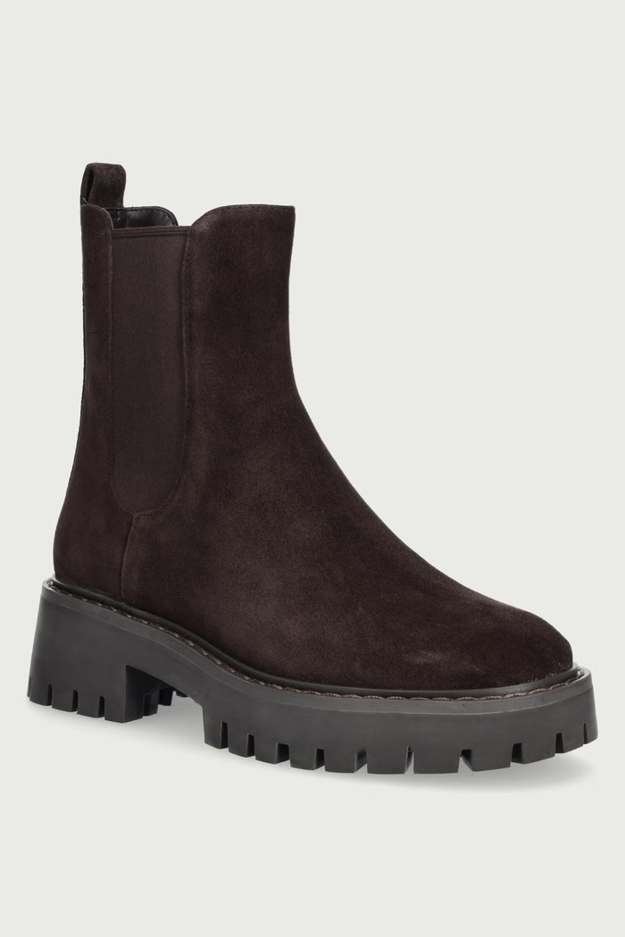 MICHAEL Michael Kors Μπότες τσέλσι Γυναικείες σουέτ Asher Flat Bootie καφέ 40F5ASFE5S.251