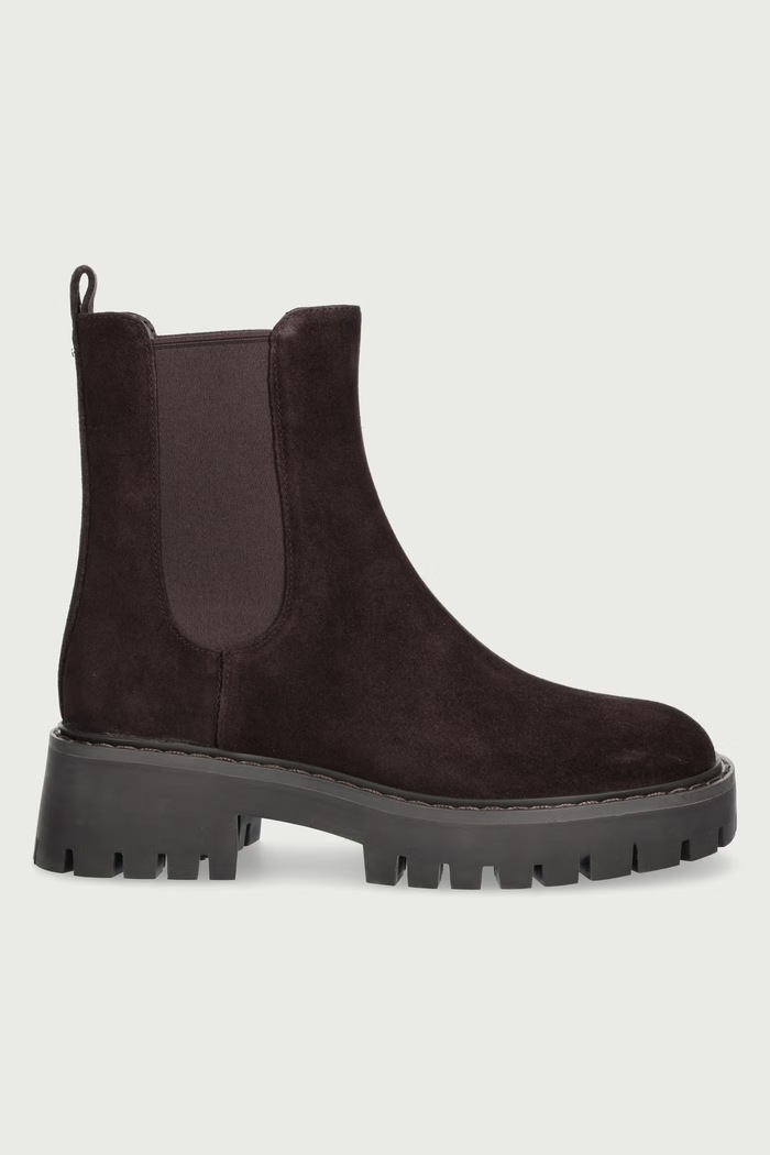 MICHAEL Michael Kors Μπότες τσέλσι Γυναικείες σουέτ Asher Flat Bootie 40F5ASFE5S.251 καφέ AW26