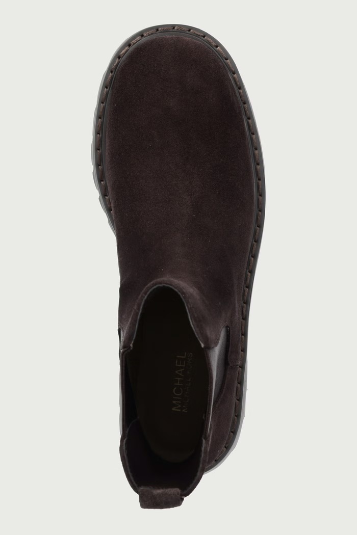 Μπότες τσέλσι Γυναικείες σουέτ Asher Flat Bootie MICHAEL Michael Kors 40F5ASFE5S.251 καφέ