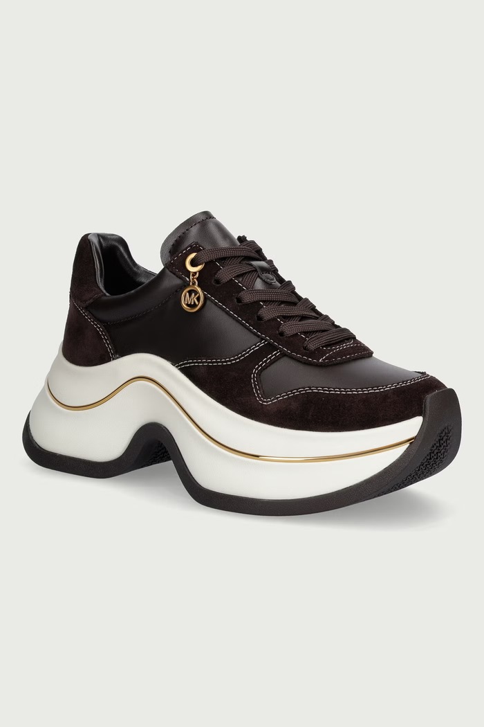 MICHAEL Michael Kors Arla Trainer superge ženske usnjene rjava 43F6ARFS1S.251
