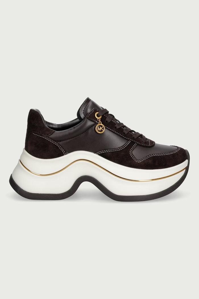 MICHAEL Michael Kors Arla Trainer superge ženske usnjene 43F6ARFS1S.251 rjava AW26