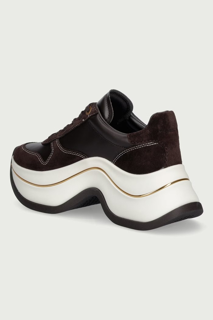 Obutev MICHAEL Michael Kors Arla Trainer superge ženske usnjene 43F6ARFS1S.251 rjava