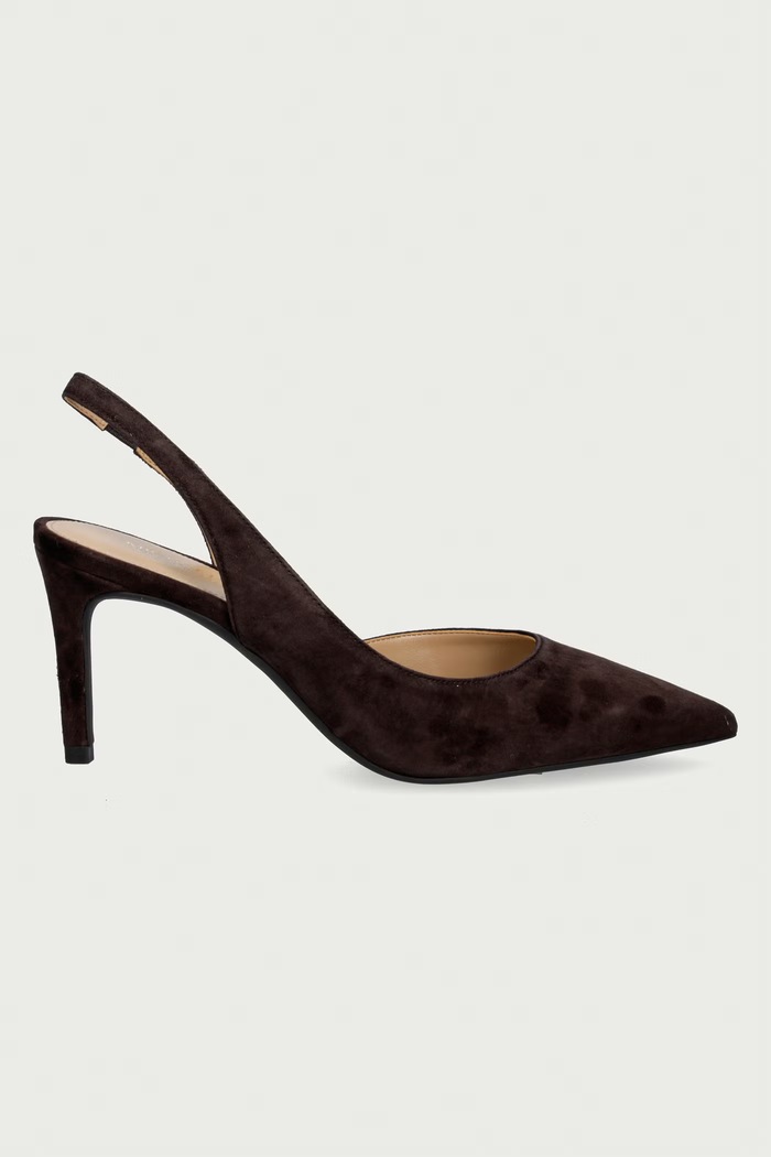 MICHAEL Michael Kors Στιλέτο από nubuck Alina Flex Sling Pump 40R4HNMP1S.251 καφέ AW26