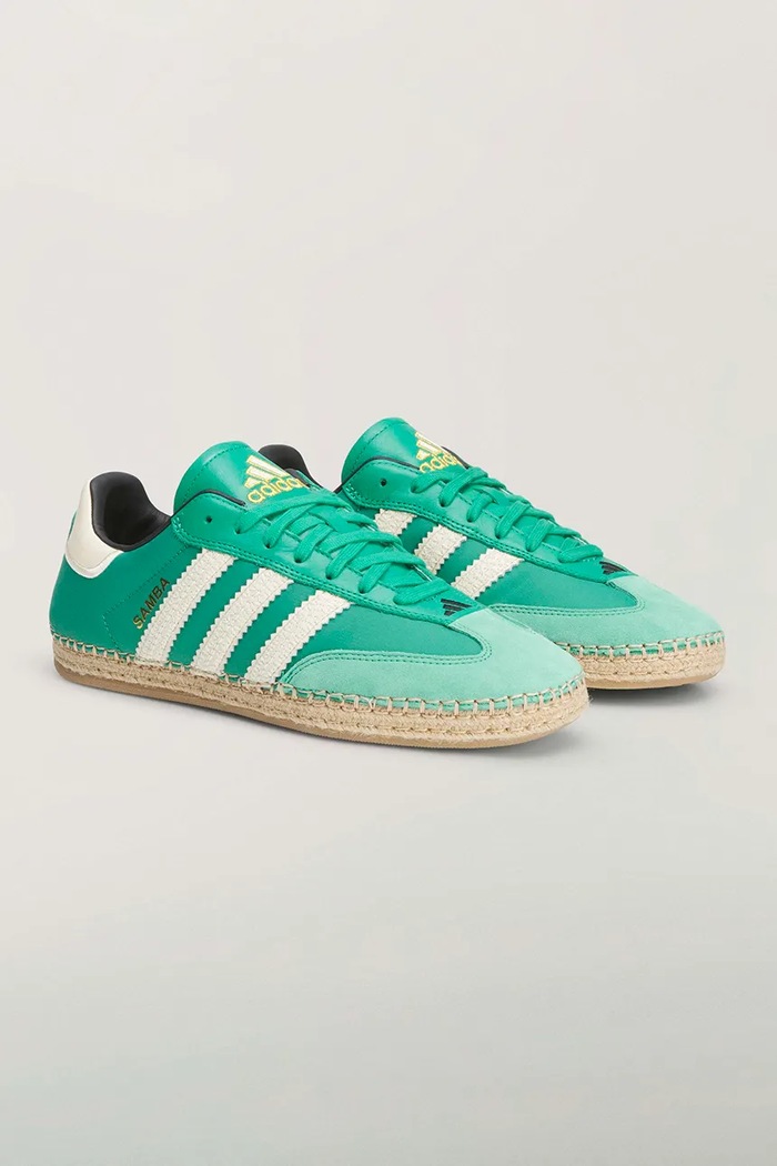 adidas Originals Samba Drille x Edison Chen sneakers pentru femei din piele KI4326 verde AW26