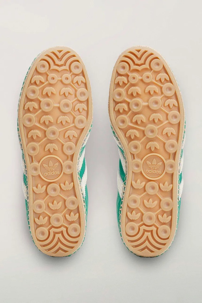 Samba Drille x Edison Chen sneakers pentru femei din piele adidas Originals verde KI4326