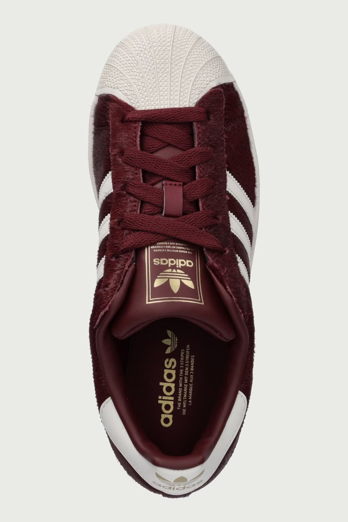 Superstar II sneakersy damskie skórzane adidas Originals KJ7696 czerwony