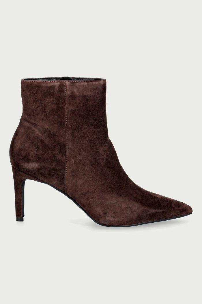 Dune London Botki damskie zamszowe Obsessively 0091500620032330 brązowy AW26