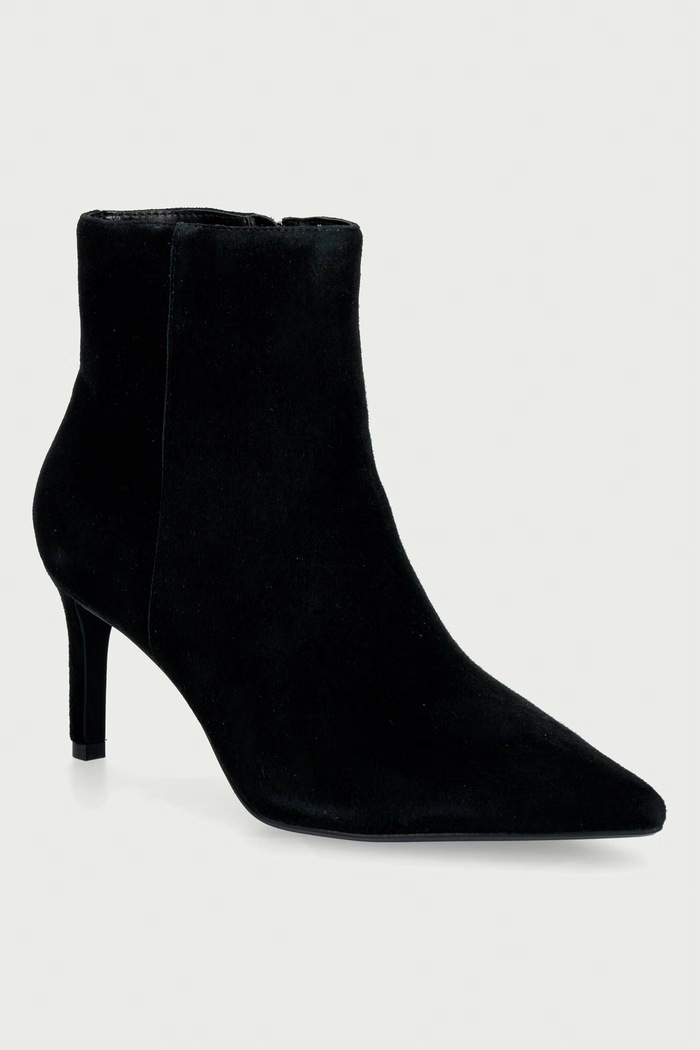 Dune London Botki damskie zamszowe Obsessively czarny 0091500620032011