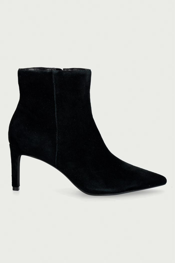 Dune London Botki damskie zamszowe Obsessively 0091500620032011 czarny AW26