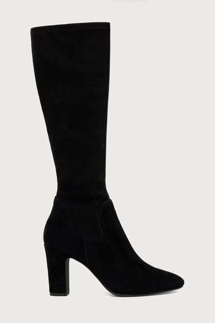 Dune London Kozaki damskie Simple 0090500620008842 czarny AW26
