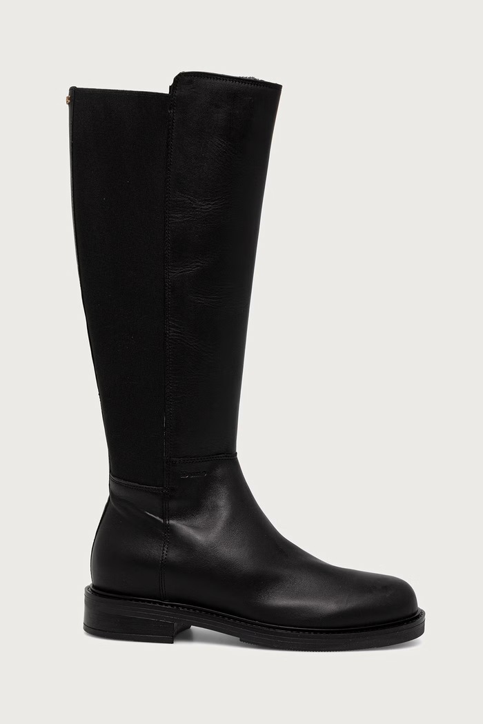 Dune London Kozaki damskie skórzane Tallos 0089511190009484 czarny AW26