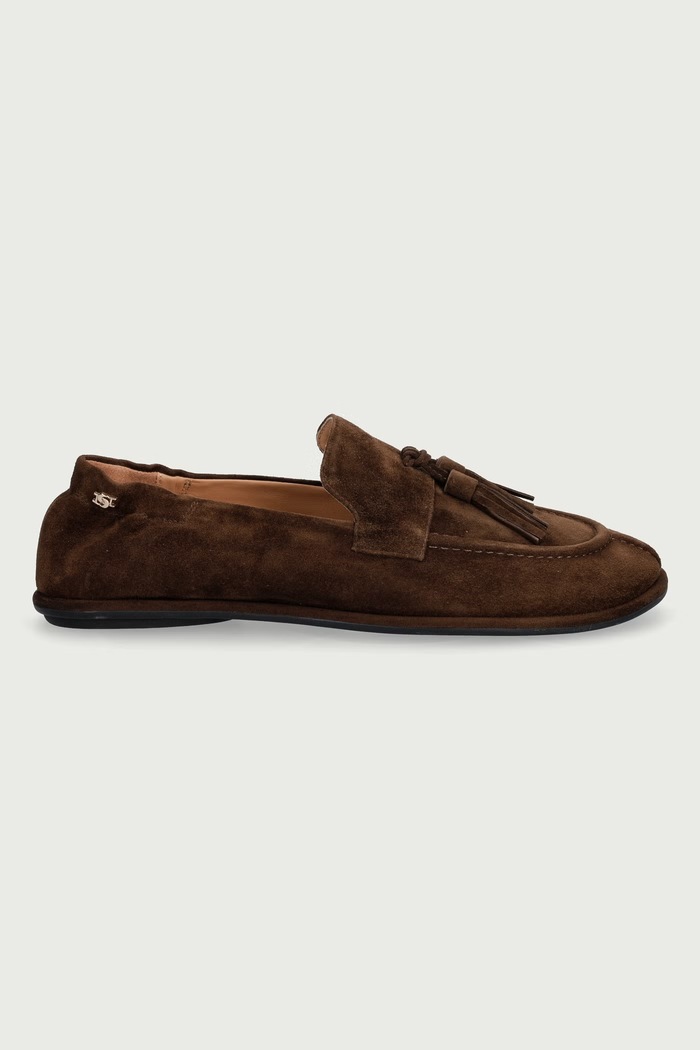 Dune London Mokasyny damskie skórzane Grounding 0076510780033375 brązowy AW26
