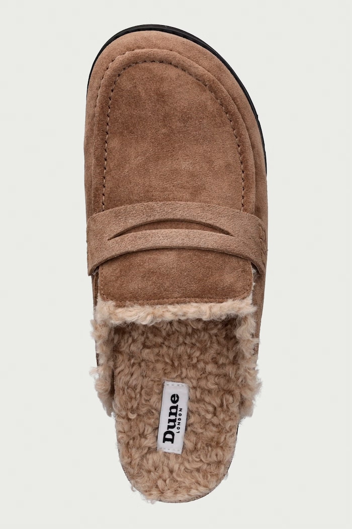 Loafersy damskie zamszowe Goldy Dune London 0076500620126680 brązowy