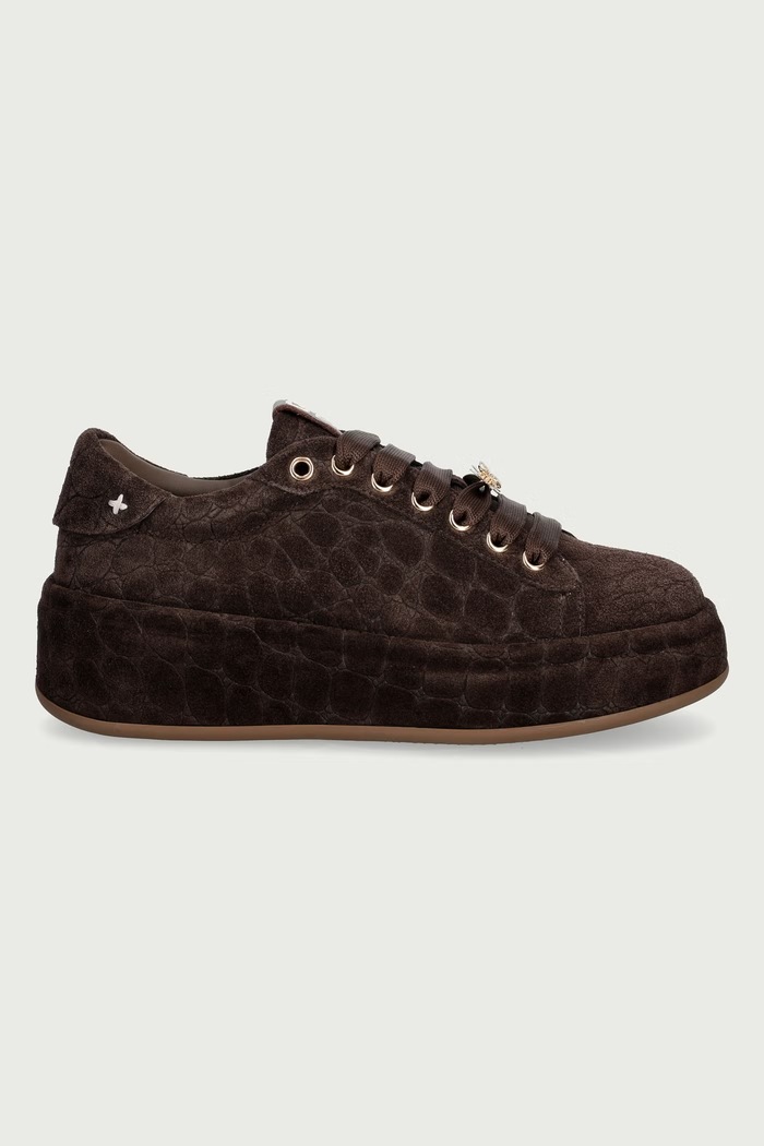Gio+ Oliva sneakers γυναικεία σουέτ OLIVA122 καφέ AW26