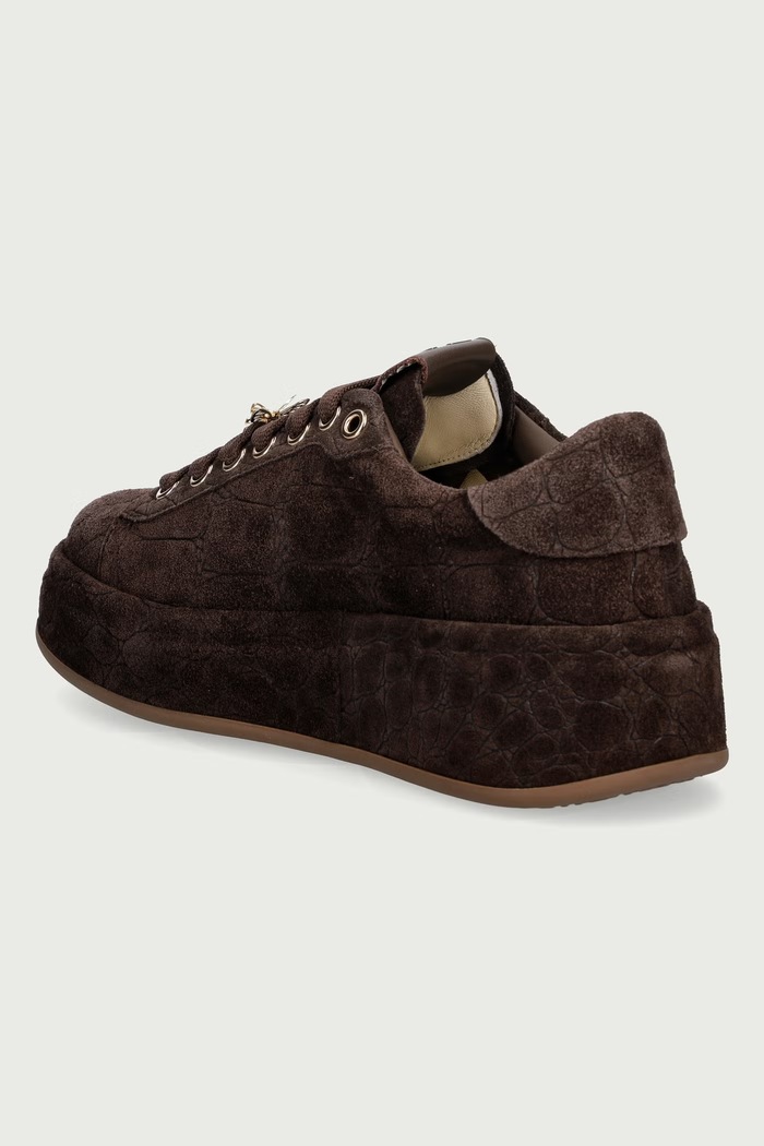 Παπούτσια Gio+ Oliva sneakers γυναικεία σουέτ OLIVA122 καφέ