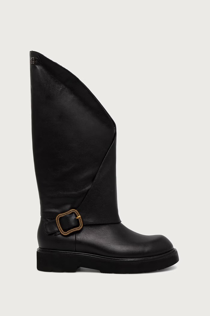Gio+ gležnjače za žene od kože Lily LILY08A crna AW26