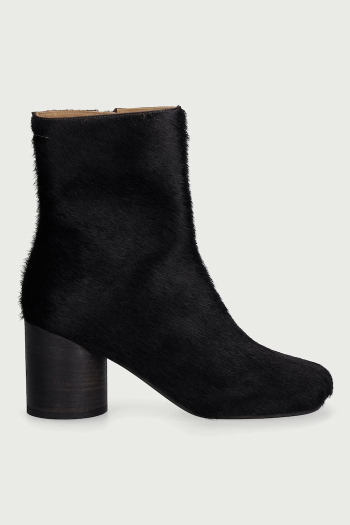 MM6 Maison Margiela Botki na słupku damskie skórzane S66WU0145.P7868 brązowy AW26