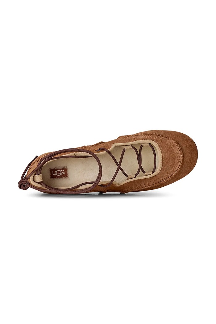 Baleriny zamszowe W Quill Ballet Sneaker UGG brązowy 1184790.CTSN