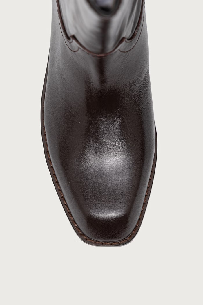 Kozaki na płaskim obcasie damskie skórzane Primo Steve Madden 11005929.207 brązowy