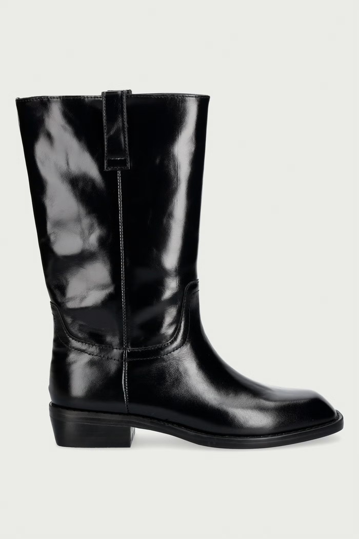 Steve Madden Kozaki damskie skórzane Primo 11005929.017 czarny AW26