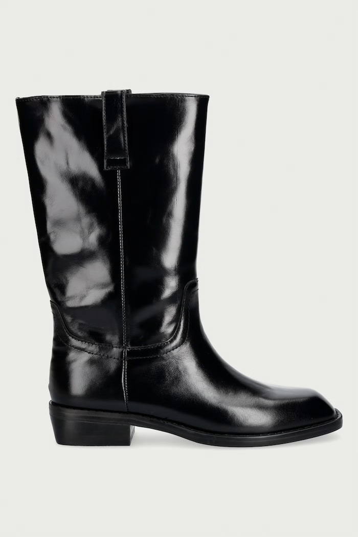 Steve Madden Kozaki damskie skórzane Primo 11005929.017 czarny AW26