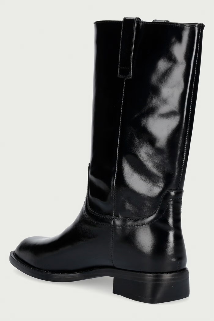 Obuwie Steve Madden Kozaki damskie skórzane Primo 11005929.017 czarny