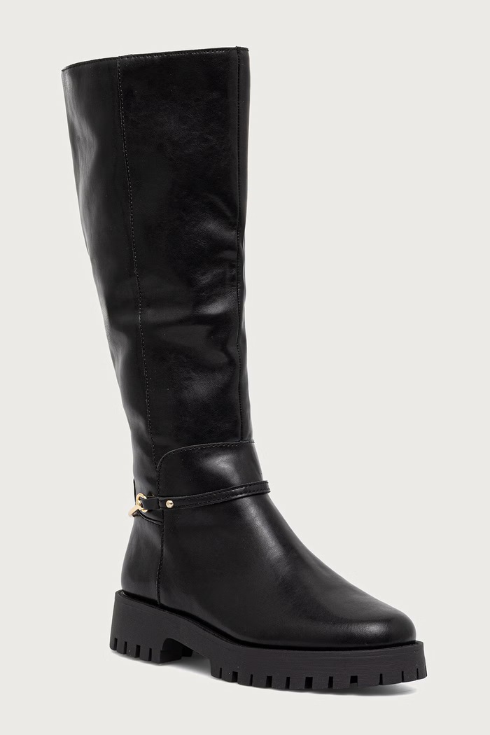 Steve Madden Kozaki damskie skórzane Longshot czarny 11005856.05O