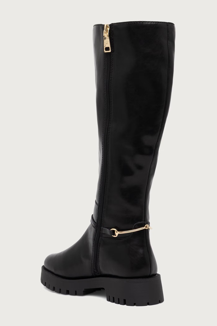 Obuwie Steve Madden Kozaki damskie skórzane Longshot 11005856.05O czarny