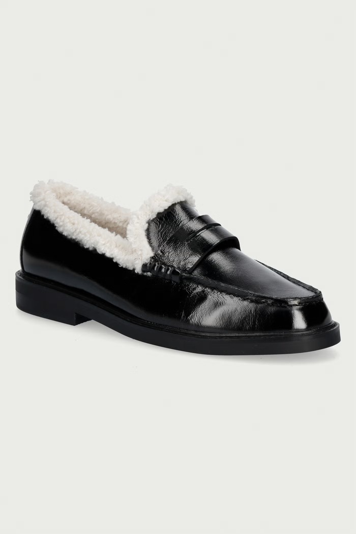 Steve Madden Mokasyny damskie skórzane Adison-F czarny 11005897.017