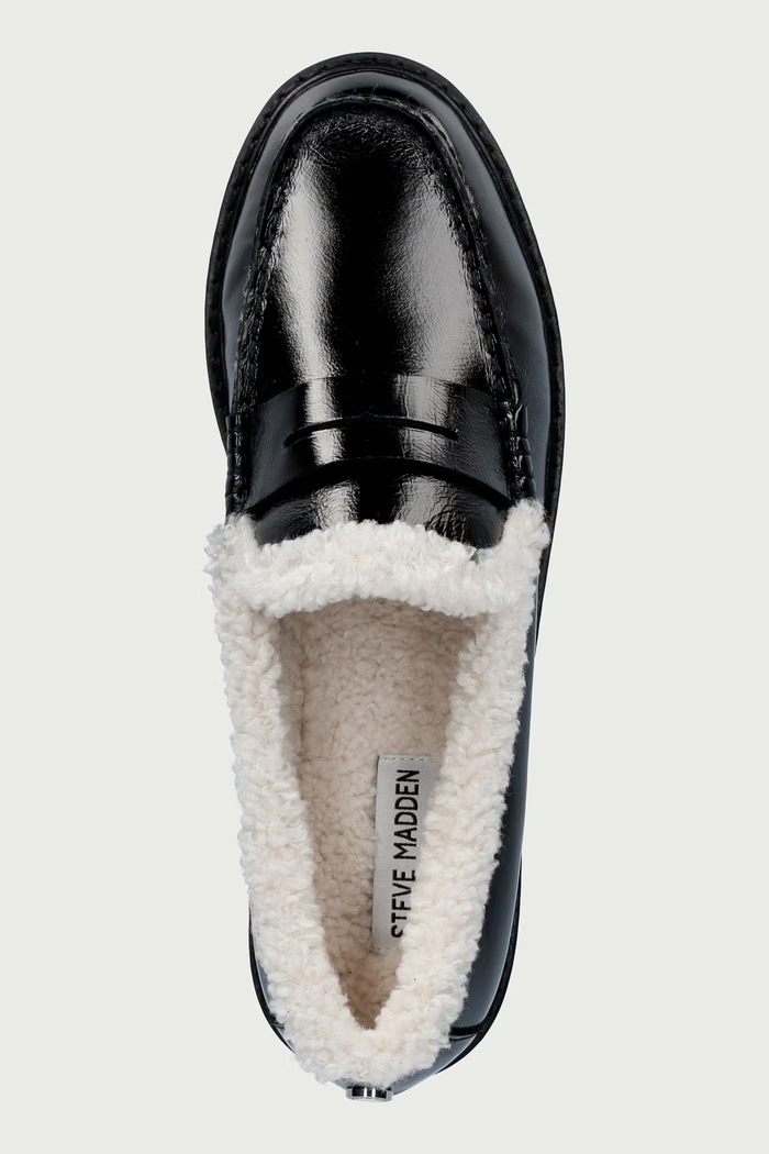 Mokasyny damskie skórzane Adison-F Steve Madden 11005897.017 czarny