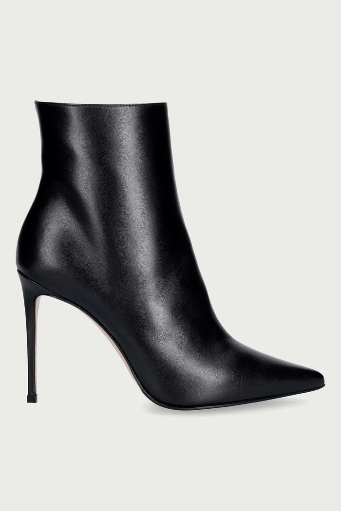 Le Silla gležnjače za žene od kože Stivaletto Eva 2039A090R1PPNEM001 crna AW26