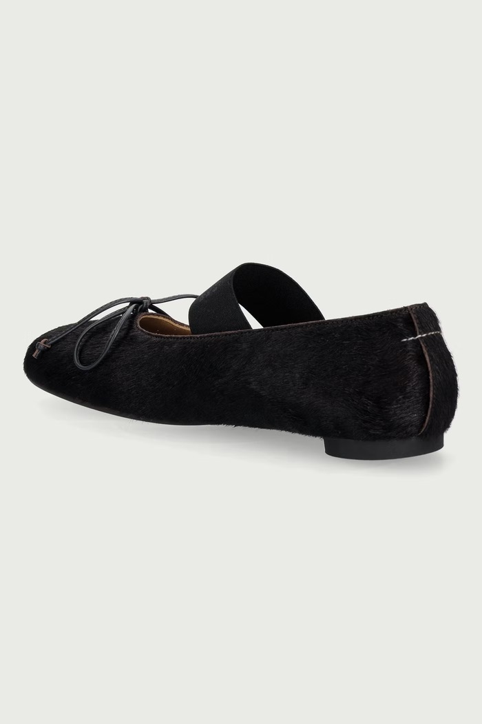 Obuwie MM6 Maison Margiela Baleriny skórzane S66WZ0040.P7868 brązowy