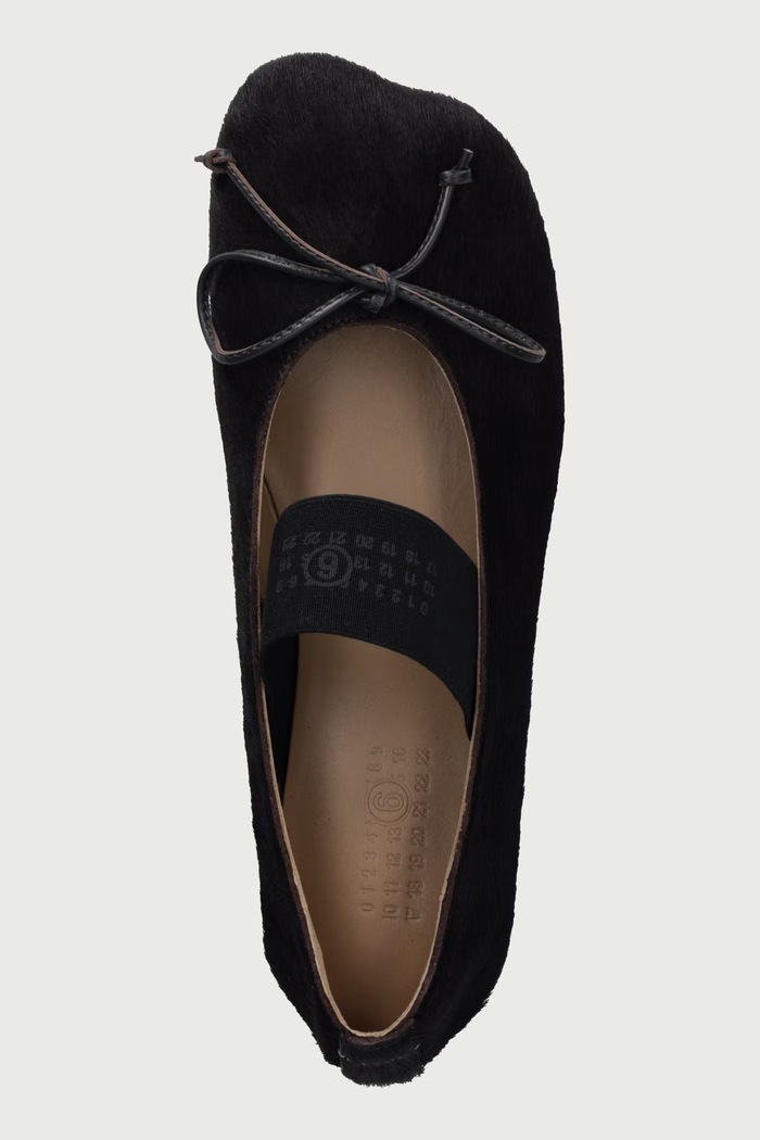 Baleriny skórzane MM6 Maison Margiela S66WZ0040.P7868 brązowy