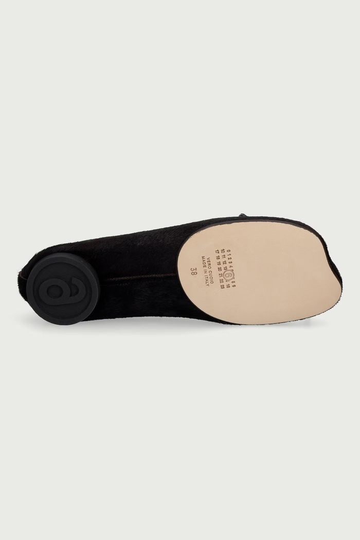 Baleriny skórzane MM6 Maison Margiela brązowy S66WZ0040.P7868