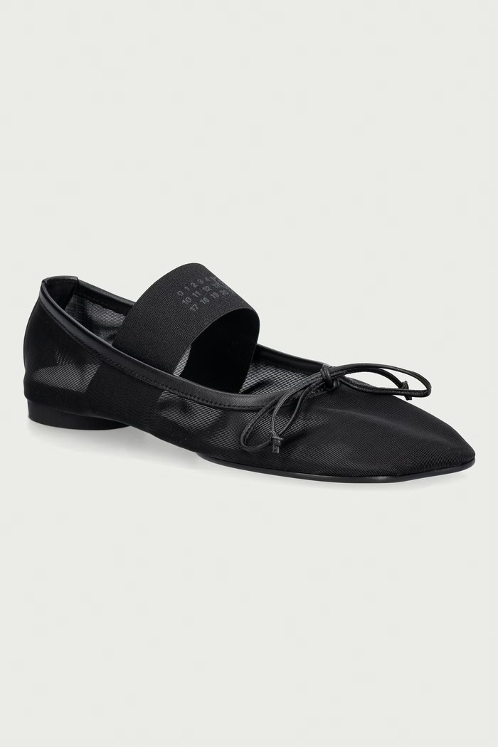 MM6 Maison Margiela baleriny czarny S59WZ0101.P7138
