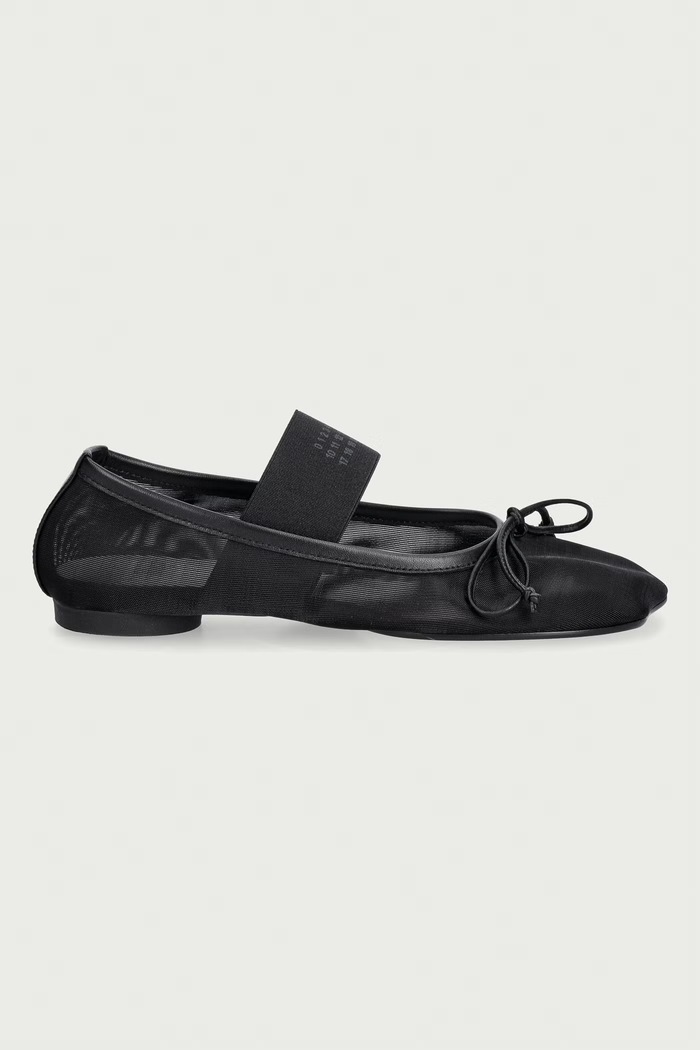 MM6 Maison Margiela baleriny S59WZ0101.P7138 czarny AW26