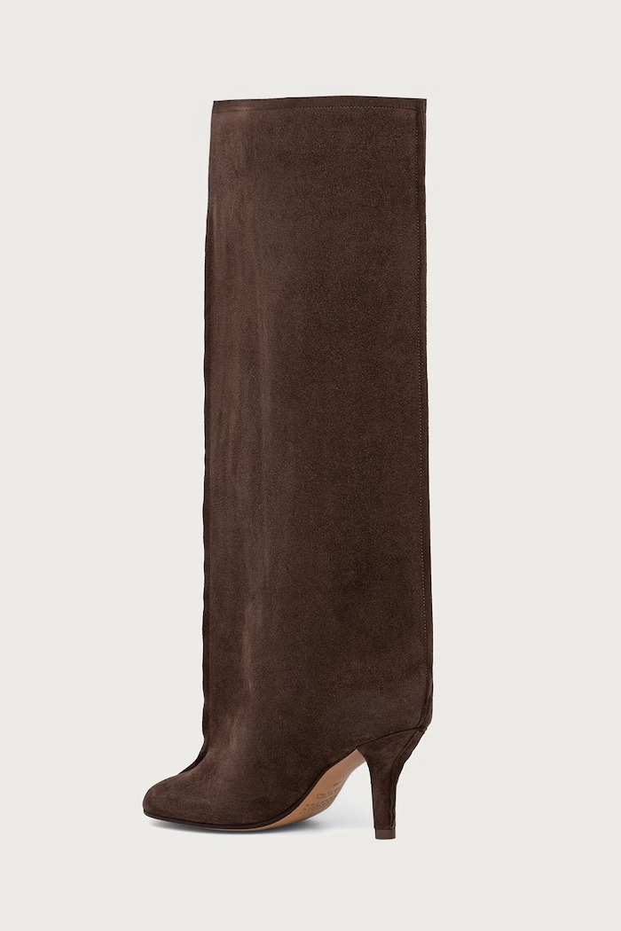 Obuwie MM6 Maison Margiela kozaki damskie zamszowe S59WW0123.P6385 brązowy