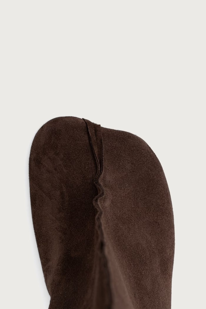 MM6 Maison Margiela kozaki damskie zamszowe brązowy S59WW0123.P6385