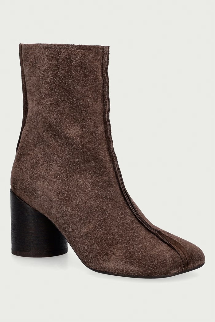 MM6 Maison Margiela botki damskie zamszowe brązowy S59WU0276.P6385