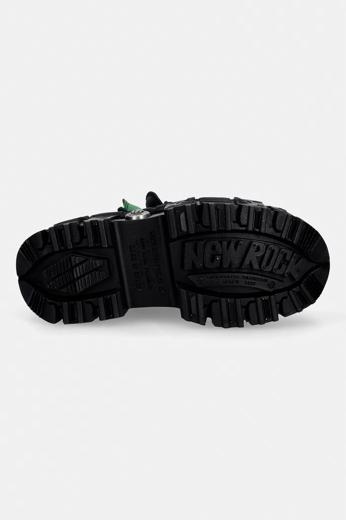 New Rock ANTIK LILA + NAPA VERDE + CRUST NEGRO + IMPERFECT TANK NEGRO TORNILLOS workery na platformie damskie skórzane M.WALL052.CEV163 fioletowy