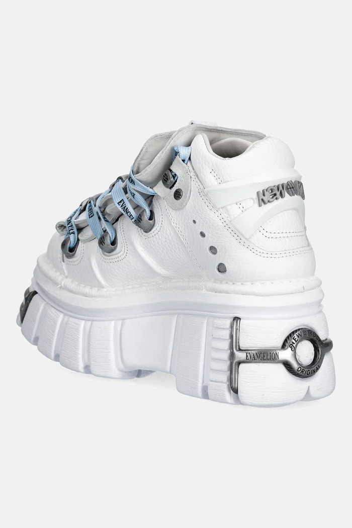 Obuwie New Rock NAPA BLANCA + IMPERFECT TOWER BLANCO TORNILLOS buty damskie skórzane M.106.CEV162 biały