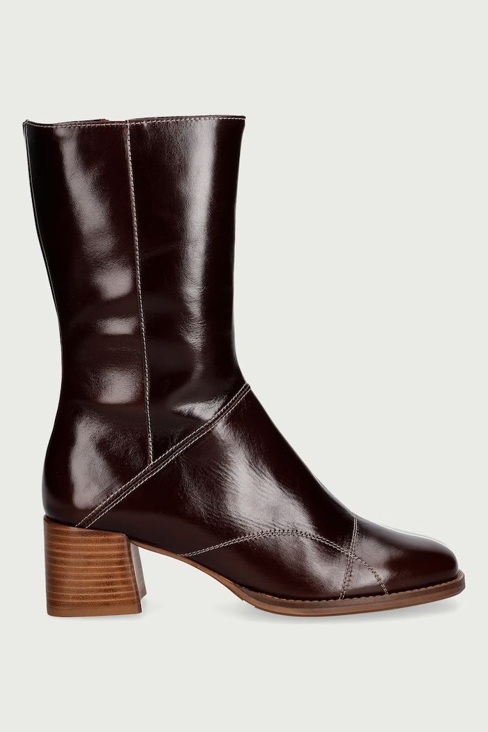 Billi Bi Čižmy dámske kožené Tan Marte Calf 85 B1300.085 burgundské AW26