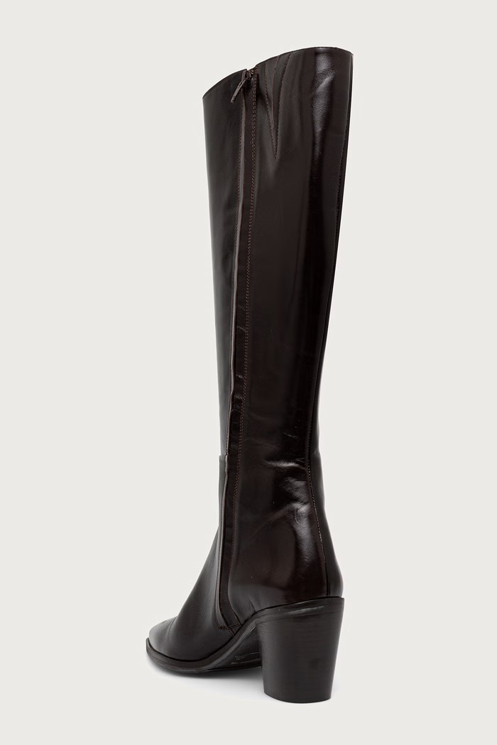 Obutev Billi Bi Škornji ženski usnjeni Espresso Marte calf 86 B1296.086 rjava