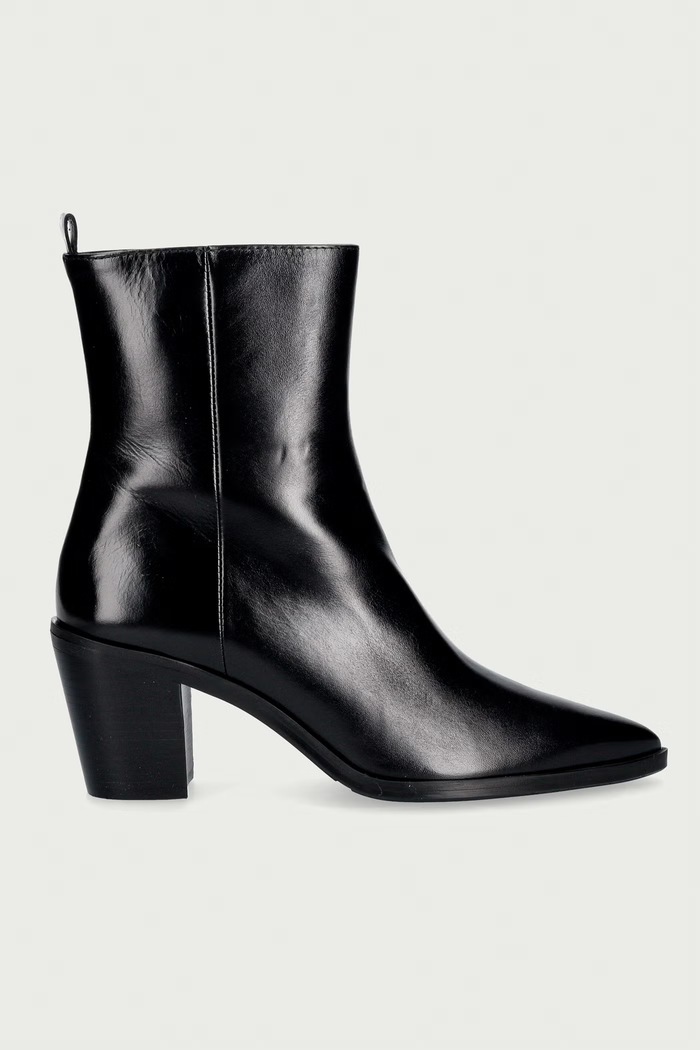 Billi Bi Členkové čižmy dámske kožené Black calf 80 B1295.080 čierna AW26