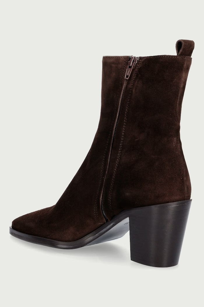 Încălțăminte Billi Bi Botine cu toc pentru femei din piele întoarsă T.moro 490 suede 56 B1295.056 maro