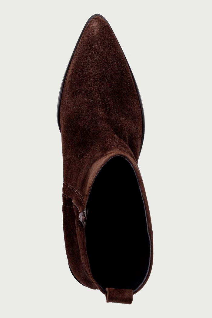 Stivali alla caviglia su tacco basso da donna in scamoscio T.moro 490 suede 56 Billi Bi B1295.056 marrone