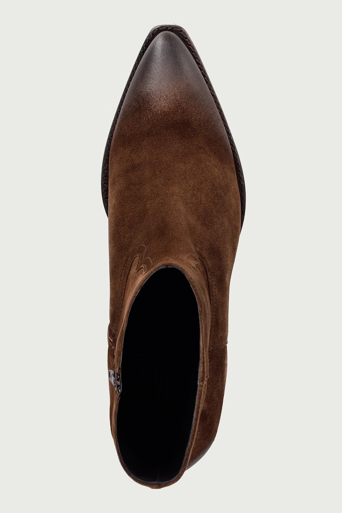 Cizme cowboy pentru femei din piele întoarsă Arabica babysilk suede 554 Billi Bi A14745.554 maro