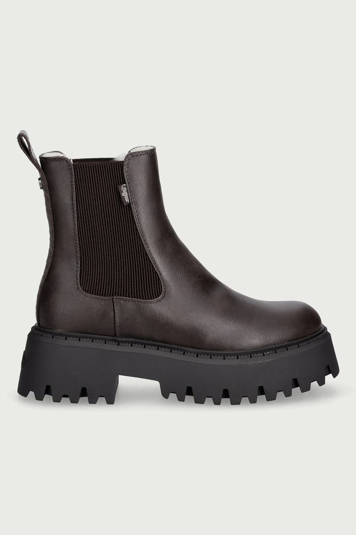 Buffalo Боти челси с платформа дамски Aspen Chelsea Warm 18598.BRN кафяв AW26