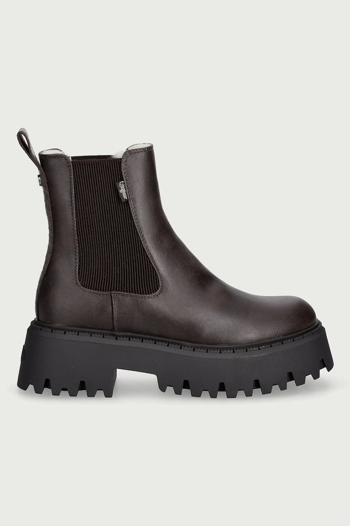 Buffalo Боти челси с платформа дамски Aspen Chelsea Warm 18598.BRN кафяв AW26