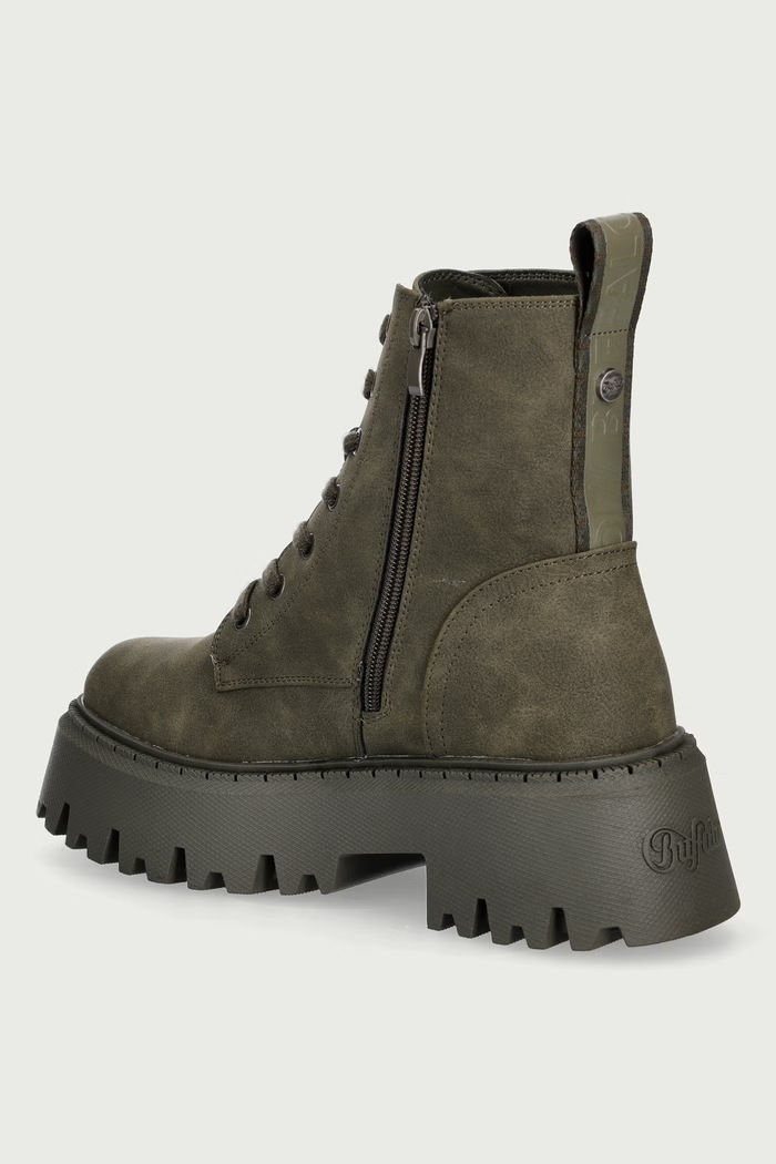 Παπούτσια Buffalo Μποτάκια Γυναικεία Aspen Lace Up Mid Warm 18585.KHA πράσινο